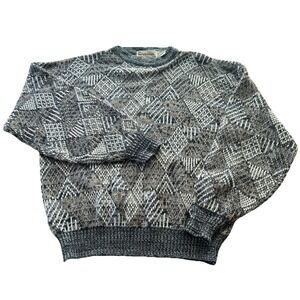 Vintage McGregor Men's Large 100% Acrylic Argyle Grandpa Pullover Sweater EUC